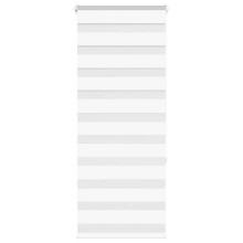 (white, 65 x 150 cm) vidaXL Zebra Blind Dark Grey 60x230 cm Fabric Width 55.9 cm Polyester