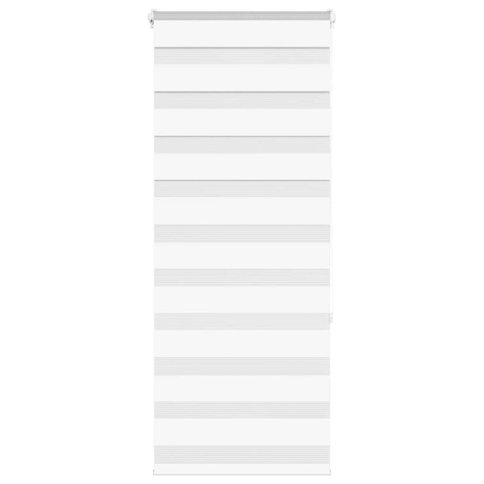 Vidaxl (White, 65 X 150 Cm) Zebra Blind Dark Grey 60X230 Cm Fabric Width 55.9 Cm Polyester