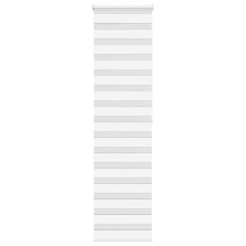 Vidaxl (White, 60 X 200 Cm) Zebra Blind Dark Grey 60X230 Cm Fabric Width 55.9 Cm Polyester