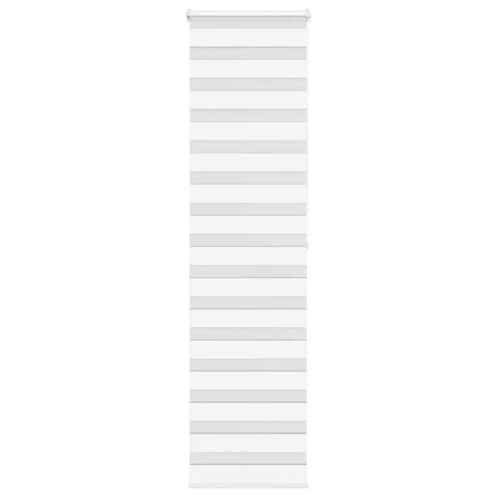vidaXL Zebra Blind White 65x200 cm Fabric Width 60.9 cm Polyester - Image 2