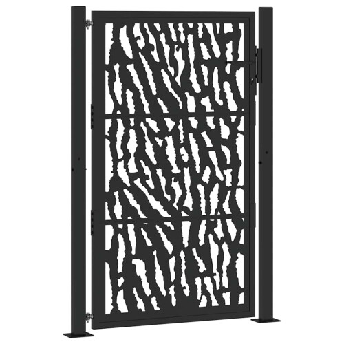 VidaXL vidaXL Gartentor Schwarz 100x150 cm Stahl Trace Design