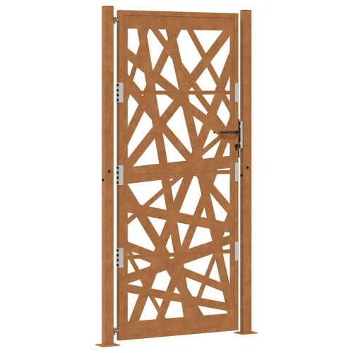 VidaXL vidaXL Gartentor 100x200 cm Cortenstahl Helles Design