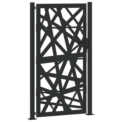 VidaXL vidaXL Gartentor Schwarz 100x175 cm Stahl Leichtes Design