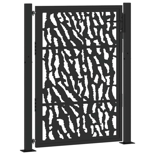 VidaXL vidaXL Gartentor Schwarz 100x125 cm Stahl Trace Design