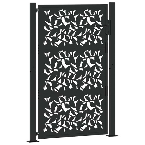VidaXL vidaXL Gartentor Schwarz 100x150 cm Stahlblatt-Design