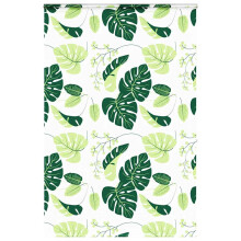 (green leaves, 150 x 240 cm) vidaXL Shower Roller Blind with Cassette 140x240 cm Fabric Width 136 cm