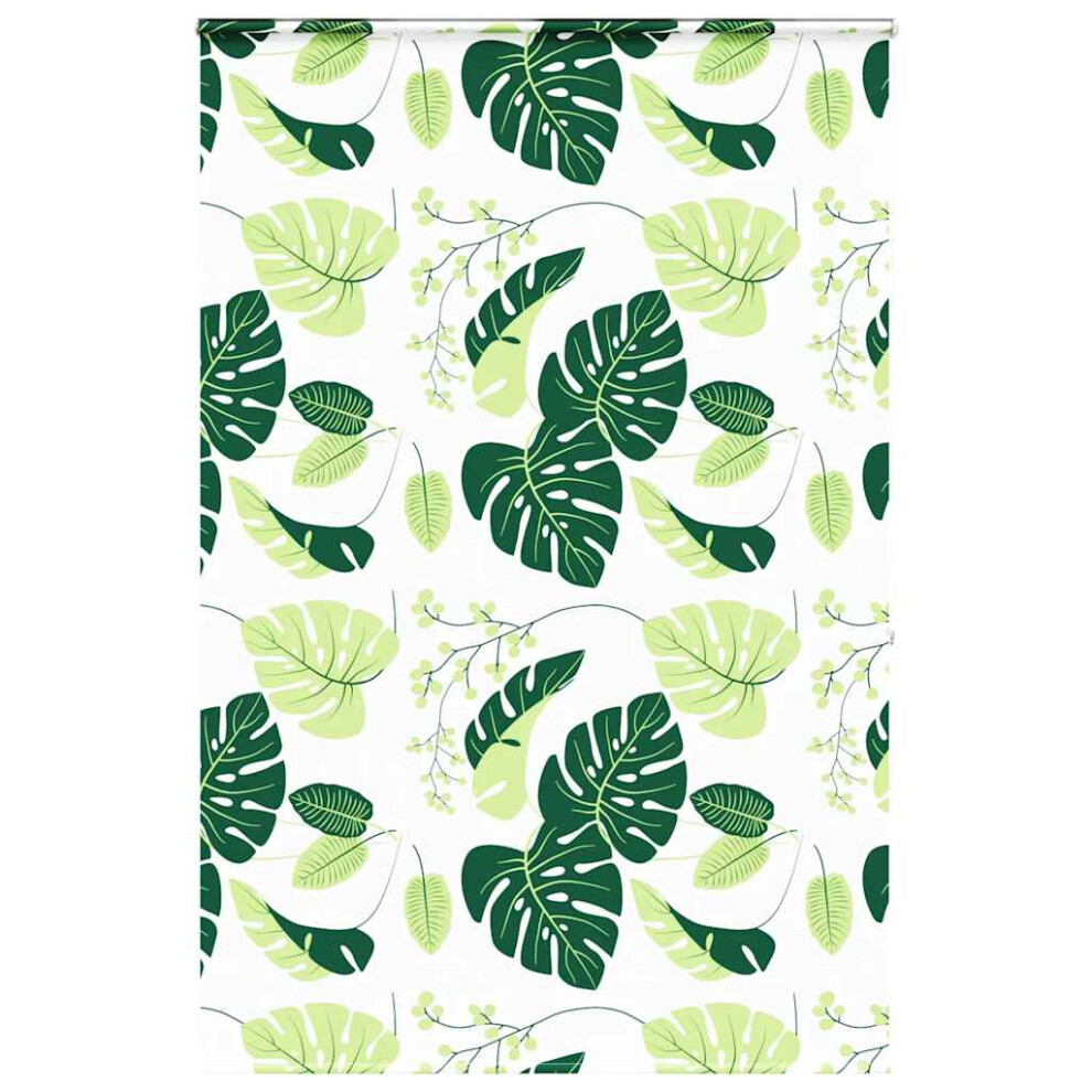 Vidaxl (Green Leaves, 150 X 240 Cm) Shower Roller Blind With Cassette 140X240 Cm Fabric Width 136 Cm