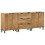 VidaXL vidaXL 3 Piece Sideboards Brown 60x33x75 cm Solid Wood Mango cabinet cupboard 1