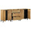 VidaXL vidaXL 3 Piece Sideboards Brown 60x33x75 cm Solid Wood Mango cabinet cupboard 2