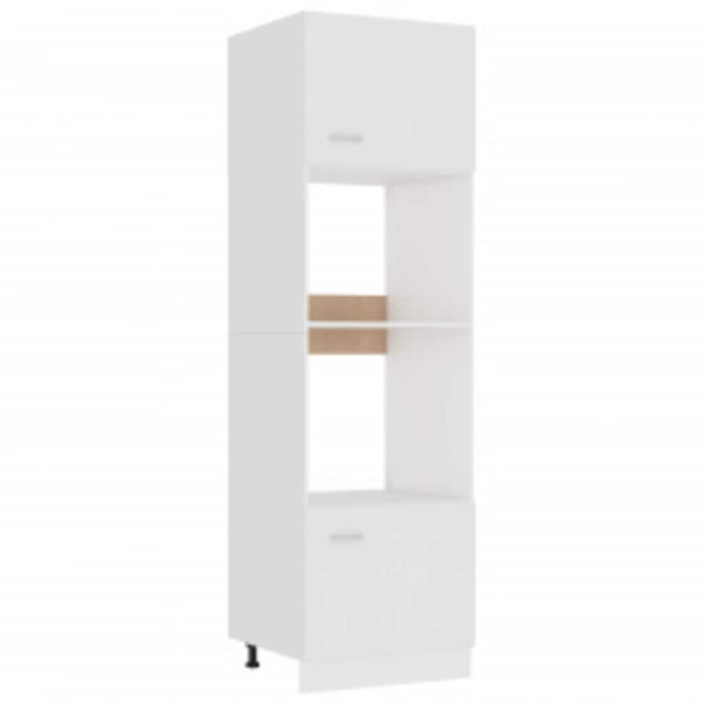 vidaXL Microwave Cabinet White 60x57x207 cm Engineered Wood cupboard