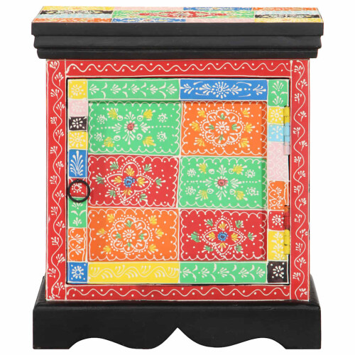 VidaXL vidaXL Bedside Cabinet Multicolour 40x35x45 cm Solid Wood Mango bedside table 1