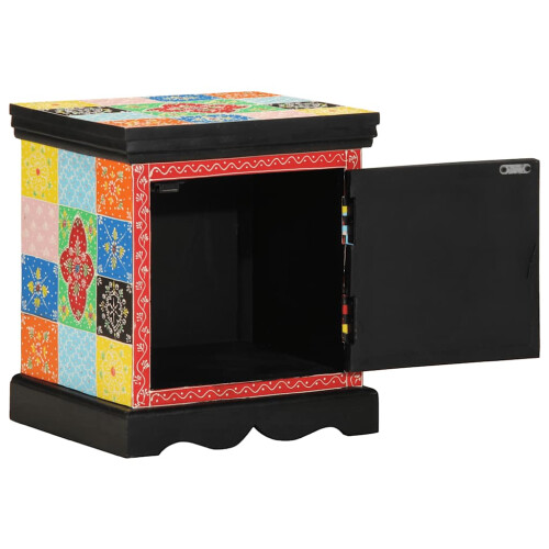 VidaXL vidaXL Bedside Cabinet Multicolour 40x35x45 cm Solid Wood Mango bedside table 2