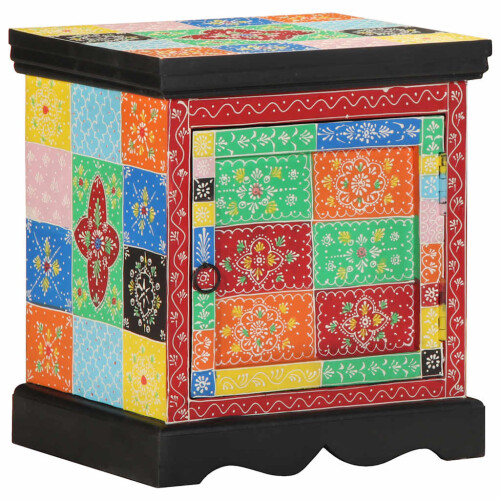VidaXL vidaXL Bedside Cabinet Multicolour 40x35x45 cm Solid Wood Mango bedside table