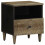 VidaXL vidaXL Bedside Cabinet Light Grey 40x33x46 cm Solid Wood Mango bedside table 1