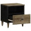 VidaXL vidaXL Bedside Cabinet Light Grey 40x33x46 cm Solid Wood Mango bedside table 3