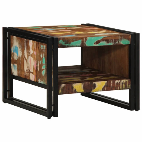 VidaXL vidaXL Coffee Table Multicolour 50x50x38 cm Solid Wood Reclaimed side table 1