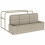 VidaXL vidaXL Poolside Float Storage Light Grey 110x100x57 cm Poly Rattan 1