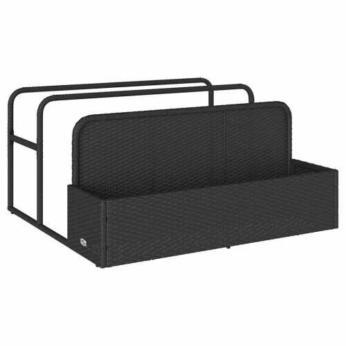 VidaXL vidaXL Poolside Float Storage Black 110x100x57 cm Poly Rattan poolside storage 1