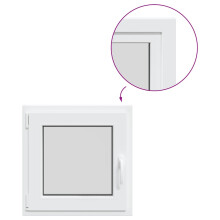 vidaXL Basement Window RISOR 60x60 cm Tilt&Turn DIN Left White egress window