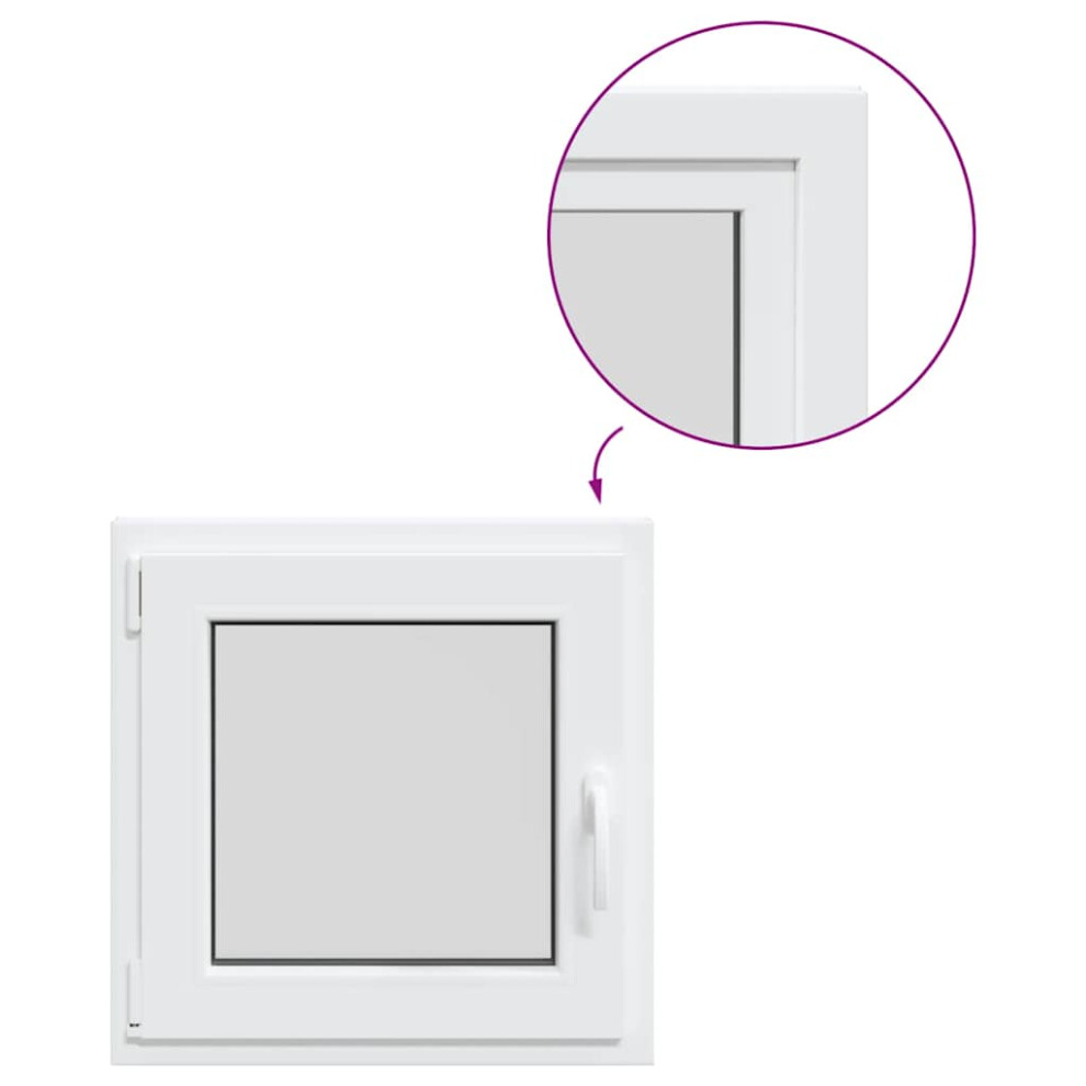vidaXL Basement Window RISOR 60x60 cm Tilt&Turn DIN Left White egress window