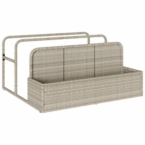 VidaXL vidaXL Poolside Float Storage Light Grey 110x100x57 cm Poly Rattan 1