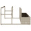 VidaXL vidaXL Poolside Float Storage Light Grey 110x100x57 cm Poly Rattan 6