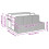 VidaXL vidaXL Poolside Float Storage Light Grey 110x100x57 cm Poly Rattan 9