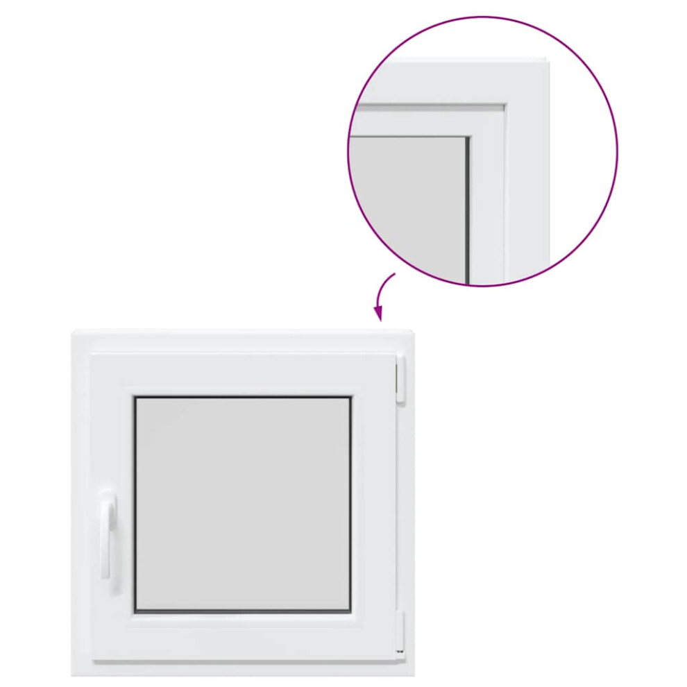 vidaXL Basement Window "RISOR" 60x60 cm Tilt&Turn DIN Right White