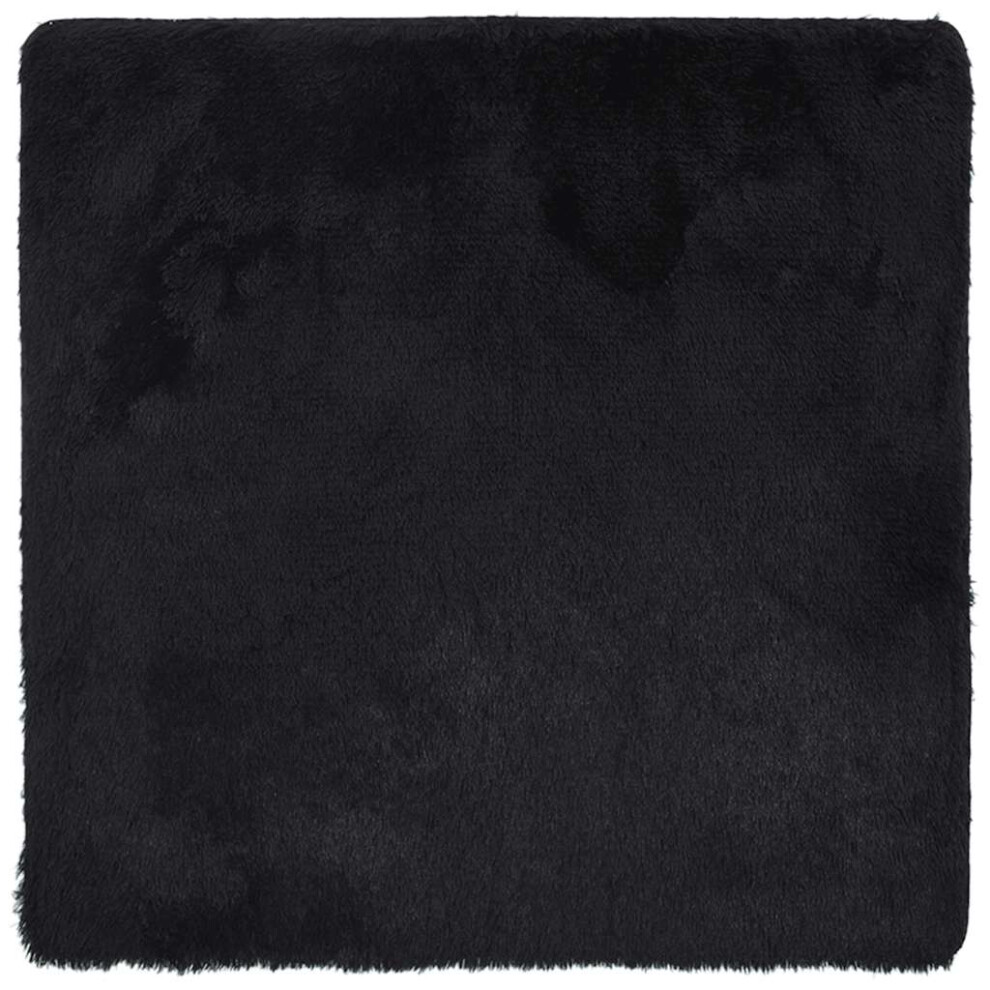Vidaxl (Black, 120 X 120 Cm/Square) Shaggy Rug High Pile Navarra Dusty Pink 200X200 Cm Polyester Area Rug