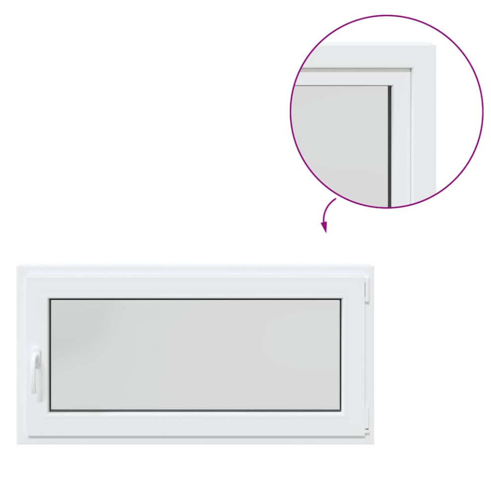 vidaXL Basement Window "RISOR" 120x60 cm Tilt&Turn DIN Right White