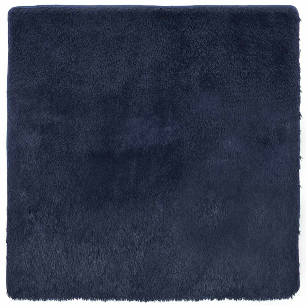 Vidaxl (Navy, 120 X 120 Cm/Square) Shaggy Rug High Pile Navarra Dusty Pink 200X200 Cm Polyester Area Rug