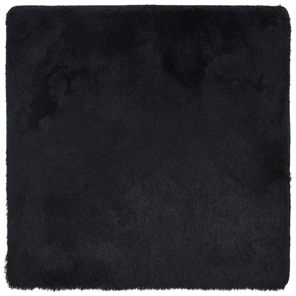 Vidaxl (Black, 240 X 240 Cm/Square) Shaggy Rug High Pile Navarra Dusty Pink 200X200 Cm Polyester Area Rug