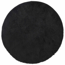 (black, 200 x 200 cm/round) vidaXL Shaggy Rug High Pile NAVARRA Dusty Pink 200x200 cm Polyester Area Rug