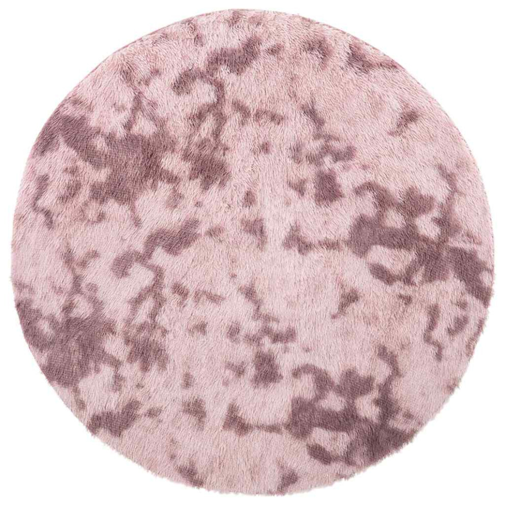 Vidaxl (Dusty Pink, 160 X 160 Cm/Round) Shaggy Rug High Pile Navarra Dusty Pink 200X200 Cm Polyester Area Rug