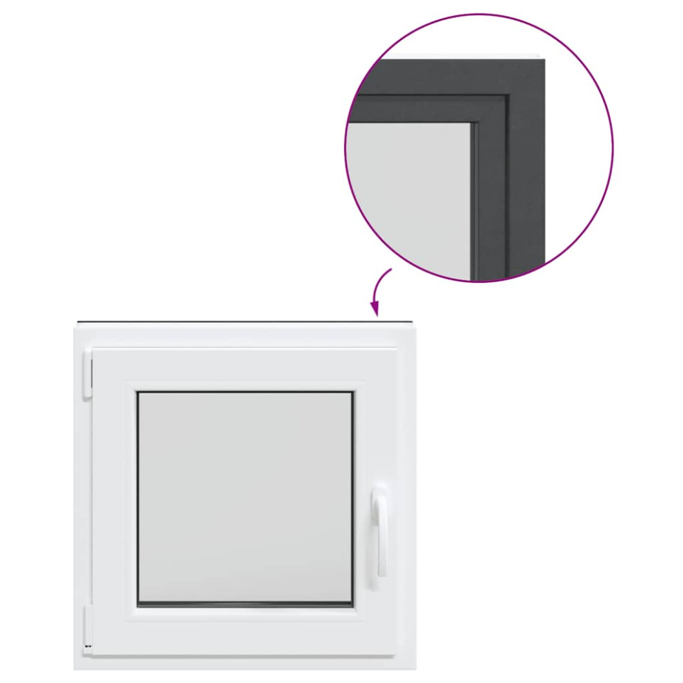 vidaXL Basement Window RISOR 60x60 cm Tilt&Turn DIN Left Anthracite