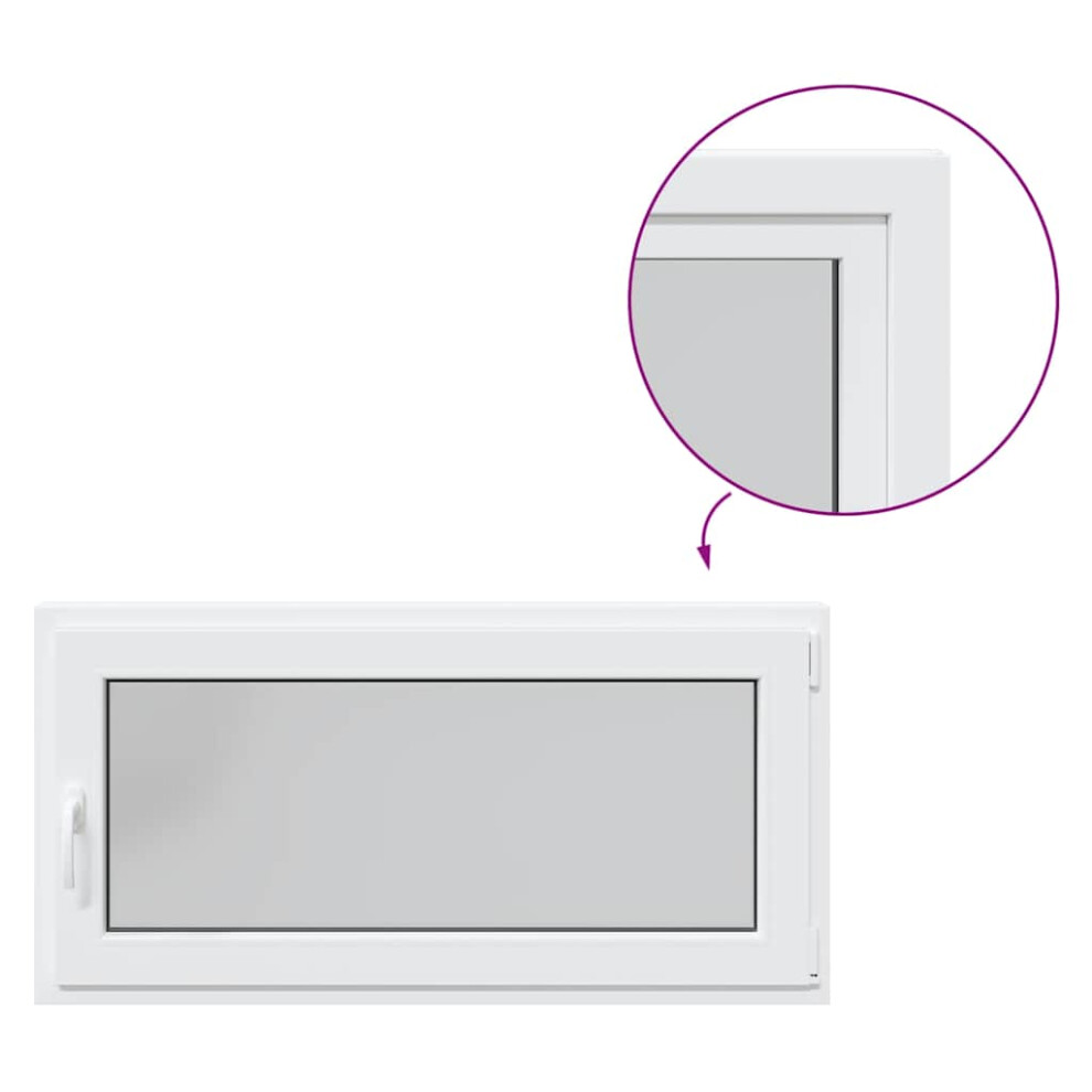 vidaXL Basement Window "RISOR" 120x60 cm Tilt&Turn DIN Right White