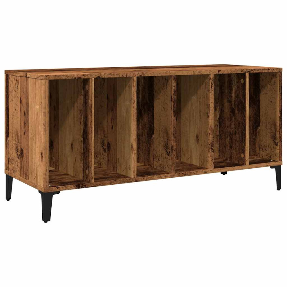 Vidaxl Record Cabinet Record Player Stand Sideboard Old Wood Engineered Wood