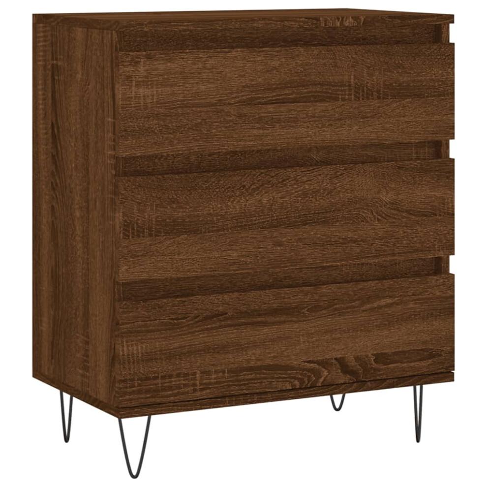 vidaXL Sideboard Hall Storage Side Cabinet Cupboard Brown Oak Engineered Wood