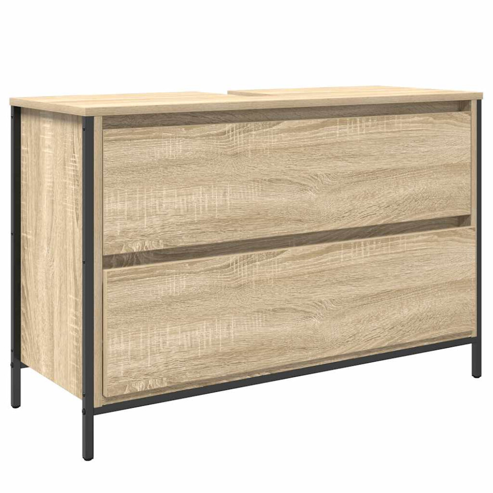 Vidaxl Bathroom Basin Cabinet With Drawers Sonoma Oak 90X34.5x60 Cm