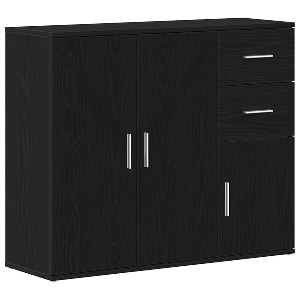 B&Q -  Sideboard Black Oak 91X29.5X75 Cm Engineered Wood - Image 5