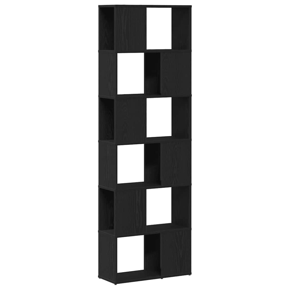 Vidaxl Book Cabinet/Room Divider Black Oak 60X24x186 Cm Room Divider