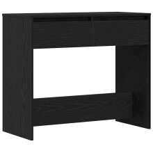 vidaXL Console Table Black Oak 89x41x76.5 cm Engineered Wood sofa table