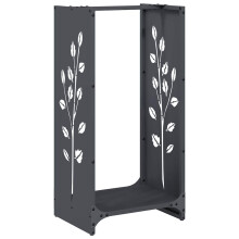 vidaXL Firewood Rack Anthracite 40x30x80 cm Cold-rolled steel