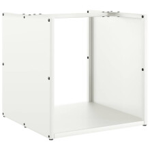 vidaXL Firewood Rack White 40x40x40 cm Cold-rolled steel fireplace log holder