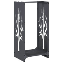 vidaXL Firewood Rack Anthracite 40x30x80 cm Cold-rolled steel