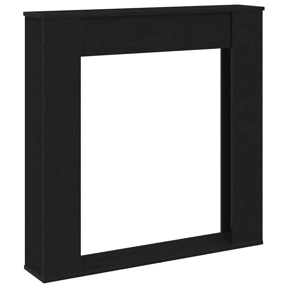 Vidaxl Fireplace Surround Black Oak 100X20x100 Cm Engineered Wood Fire Place