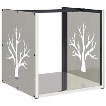 vidaXL Firewood Rack 40x40x40 cm Stainless Steel fireplace log holder