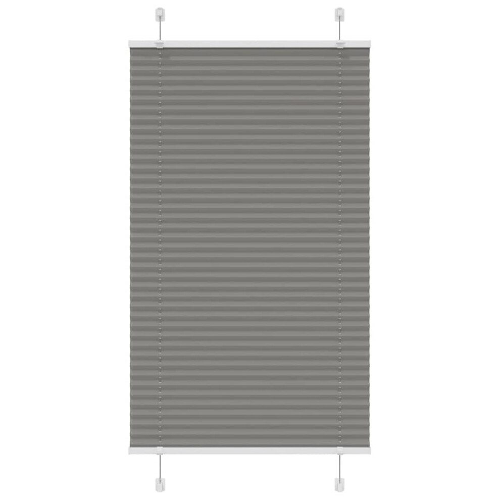 Vidaxl (Anthracite, 75 X 100 Cm) Pleated Blind Blue 80X100 Cm Fabric Width 79.4 Cm Polyester