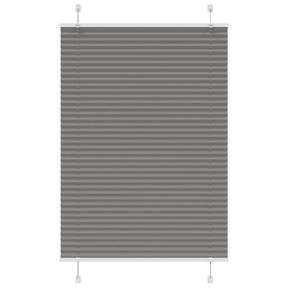 Vidaxl (Anthracite, 90 X 100 Cm) Pleated Blind Blue 80X100 Cm Fabric Width 79.4 Cm Polyester