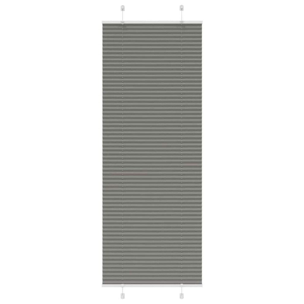 Vidaxl (Anthracite, 80 X 200 Cm) Pleated Blind Blue 80X100 Cm Fabric Width 79.4 Cm Polyester